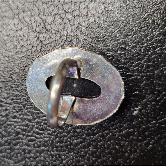 Gorgeous Large Dichroic Glass Ring - Size 6 - Picture 4 of 5